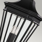 Cotswold Lane Outdoor Large Ceiling Chain Lantern In Black Finish FE-COTSLN8-L BK
