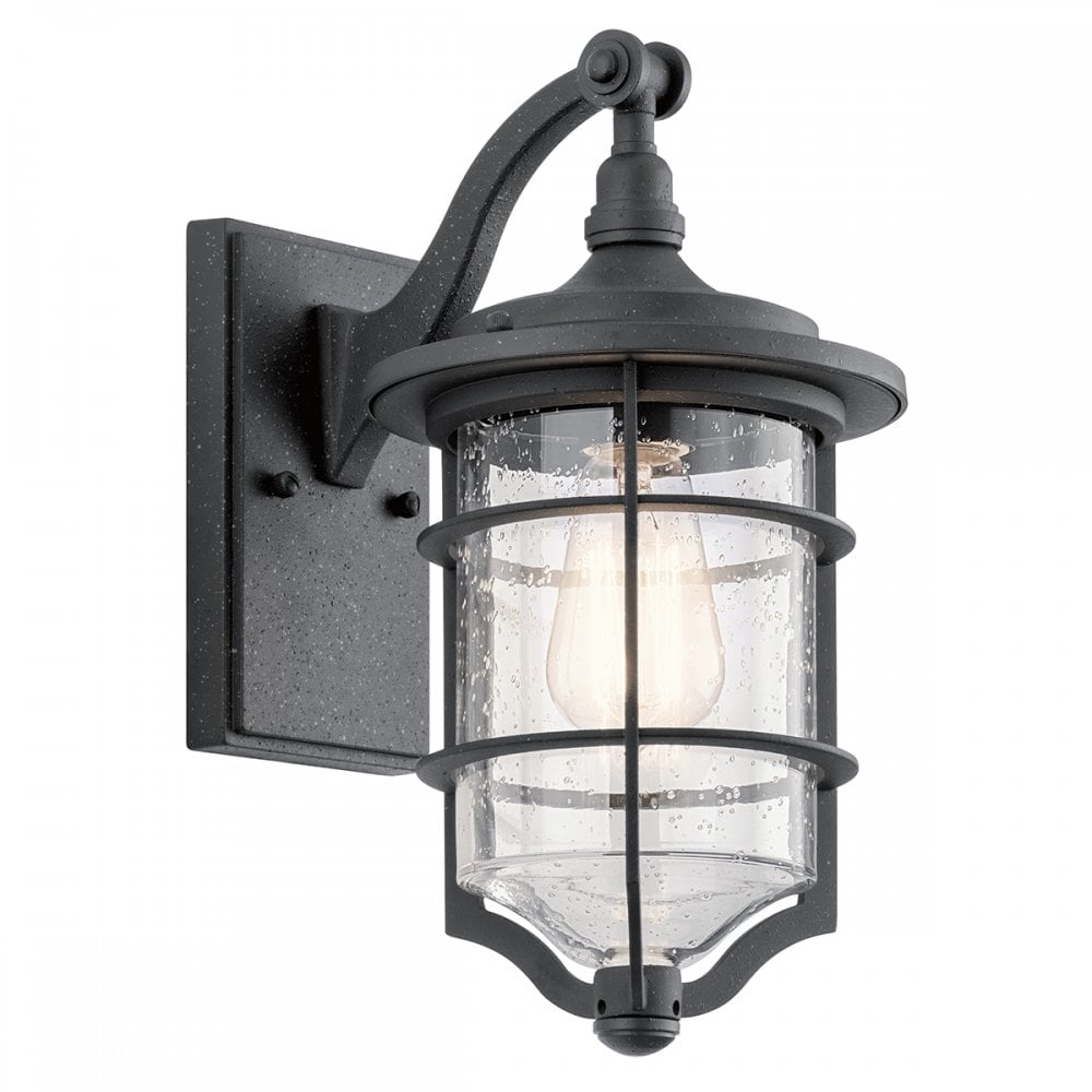 Royal Marine Small Outdoor Wall Lantern In Distressed Black Finish KL-ROYALMARINE2-S
