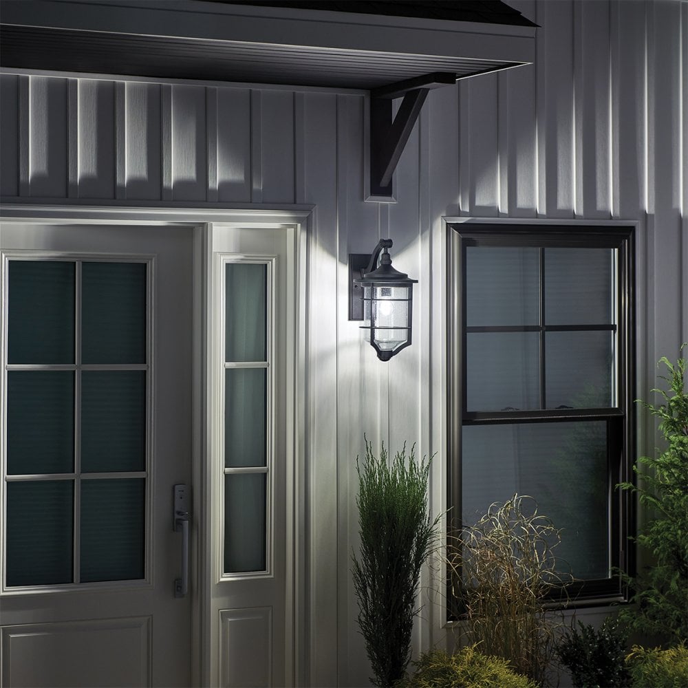 Royal Marine Medium Outdoor Wall Lantern In Distressed Black Finish KL-ROYALMARINE2-M