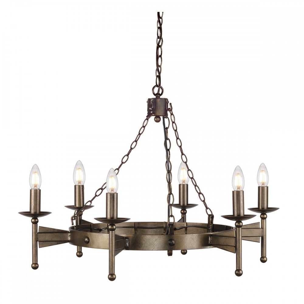 Cromwell 6 Light Chandelier CW6-OLD-BRZ