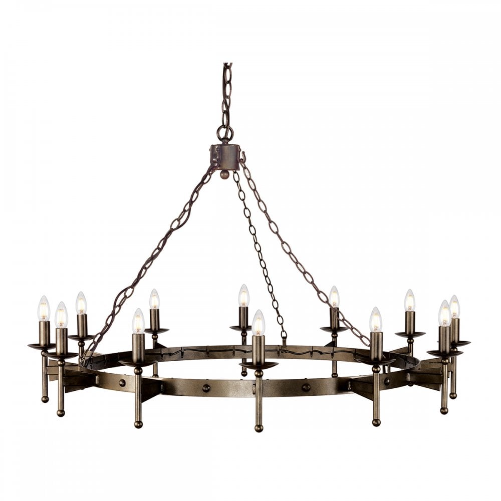 Cromwell 12 Light Chandelier In Bronze Finish CW12-OLD-BRZ
