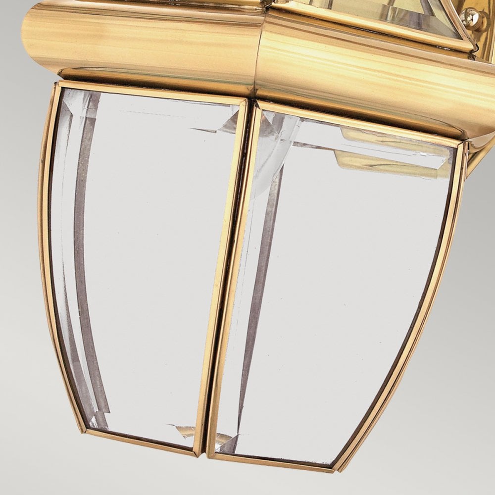 Newbury Outdoor Medium Wall Lantern In Polished Brass Finish QZ-NEWBURY2-M-PB