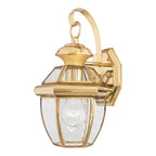 Newbury Outdoor Small Wall Lantern In Polished Brass Finish QZ-NEWBURY2-S-PB