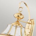 Newbury Outdoor Large Wall Lantern In Polished Brass Finish QZ-NEWBURY2-L-PB