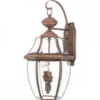 Newbury Outdoor Large Wall Lantern In Aged Copper Finish QZ-NEWBURY2-L-AC