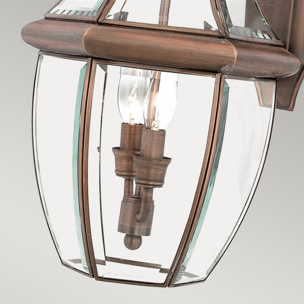 Newbury Outdoor Large Wall Lantern In Aged Copper Finish QZ-NEWBURY2-L-AC