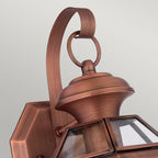 Newbury Outdoor Small Wall Lantern In Aged Copper Finish QZ-NEWBURY2-S-AC