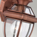 Newbury Outdoor Small Wall Lantern In Aged Copper Finish QZ-NEWBURY2-S-AC