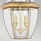 Newbury Outdoor Large Chain Ceiling Lantern In Polished Brass Finish QZ-NEWBURY8-L-PB