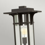 Manhattan Outdoor Pedestal Light In Oil Rubbed Bronze Finish HK-MANHATTAN3-M
