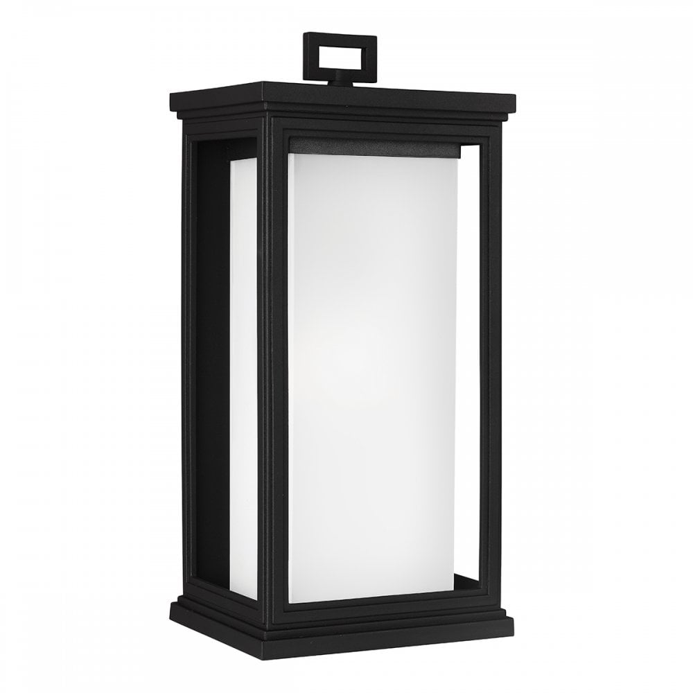 Roscoe Outdoor Large Wall Lantern In Textured Black Finish FE-ROSCOE-L