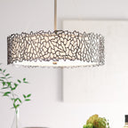 Silver Coral Ceiling Pendant Light in Pewter KL-SILVER-CORAL-P-B