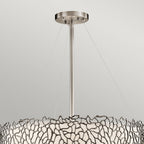 Silver Coral Ceiling Pendant Light in Pewter KL-SILVER-CORAL-P-B