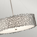 Silver Coral Ceiling Pendant Light in Pewter KL-SILVER-CORAL-P-B