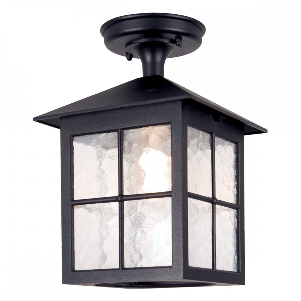 BL18A-BLACK Winchester black flush porch exterior lantern, IP23