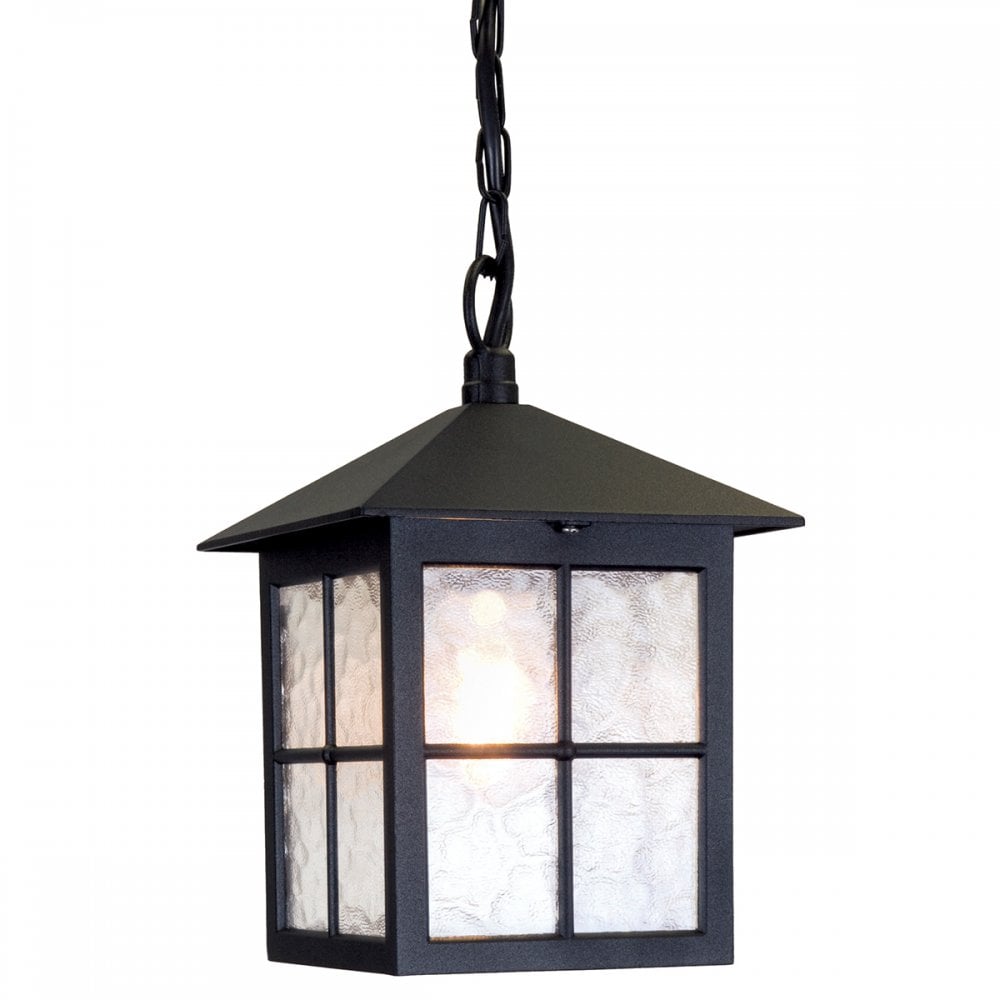 BL18B-BLACK Winchester Black hanging porch exterior lantern, IP43