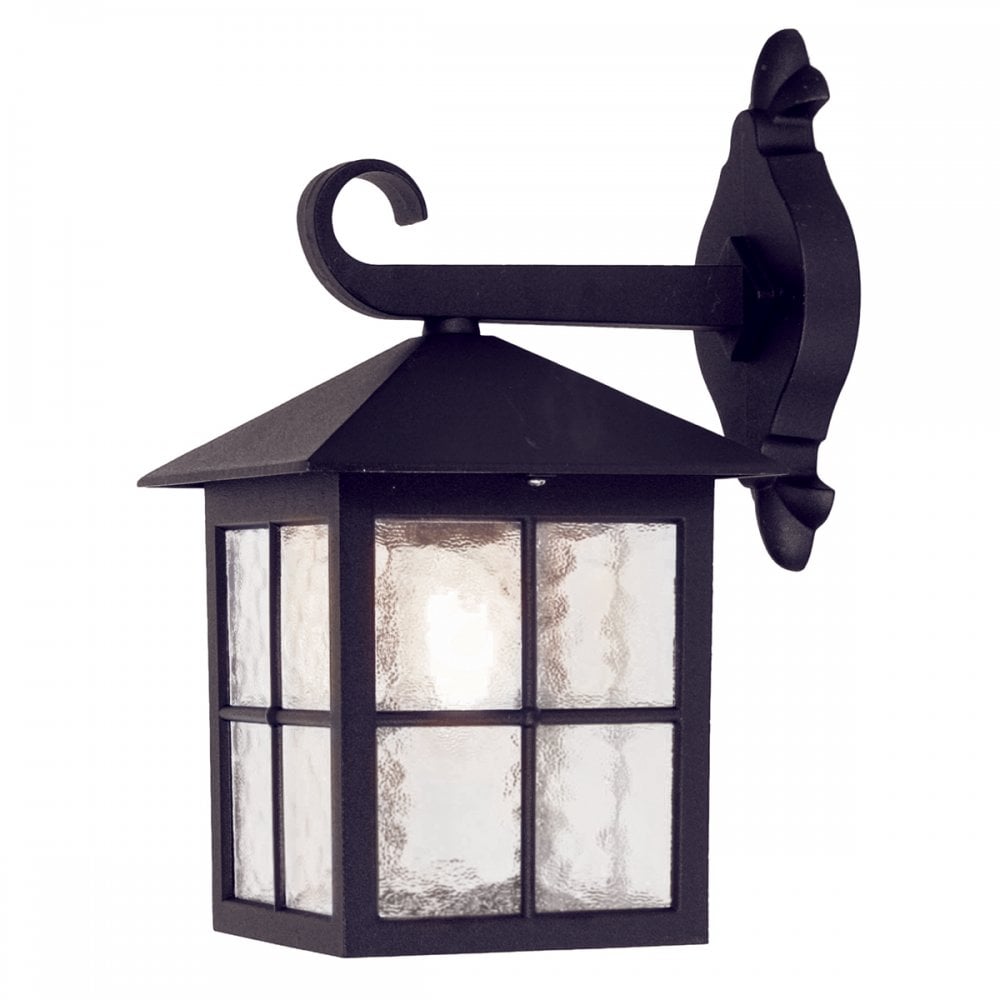 BL18-BLACK Exterior Winchester black wall lantern, IP43