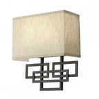 Lanza 2 Light Bronze Wall Light with Shade HK-LANZA2