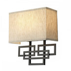 Lanza 2 Light Bronze Wall Light with Shade HK-LANZA2