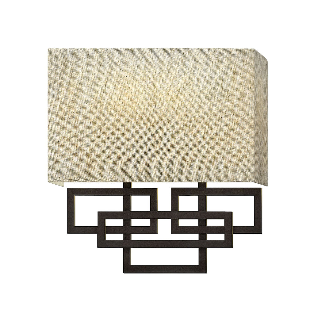 Lanza 2 Light Bronze Wall Light with Shade HK-LANZA2