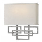 Lanza Modern 2 Light Wall Light In Antique Nickel Finish HK-LANZA2-AN