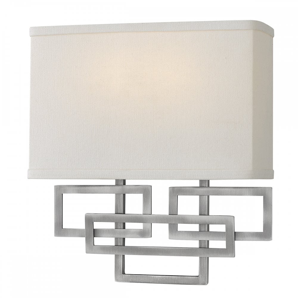 Lanza Modern 2 Light Wall Light In Antique Nickel Finish HK-LANZA2-AN