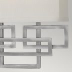 Lanza Modern 2 Light Wall Light In Antique Nickel Finish HK-LANZA2-AN
