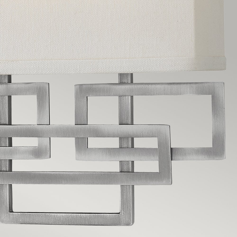 Lanza Modern 2 Light Wall Light In Antique Nickel Finish HK-LANZA2-AN