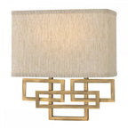 Lanza Modern 2 Light Wall Light In Brushed Bronze Finish HK-LANZA2-BR