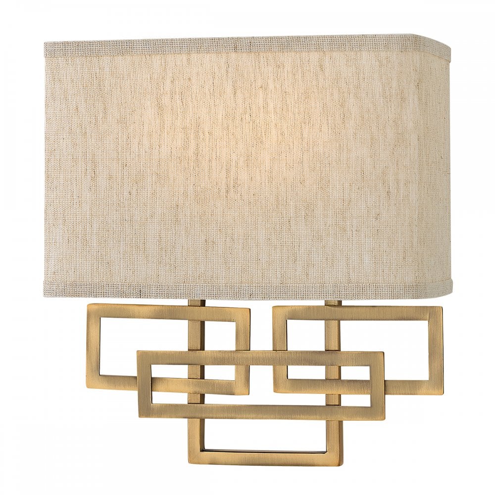 Lanza Modern 2 Light Wall Light In Brushed Bronze Finish HK-LANZA2-BR