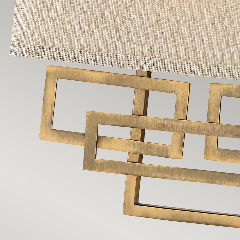 Lanza Modern 2 Light Wall Light In Brushed Bronze Finish HK-LANZA2-BR