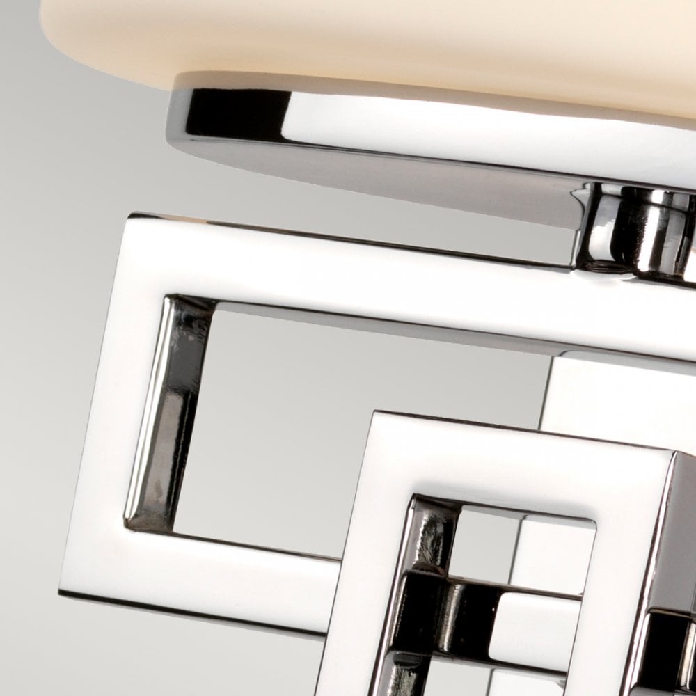 Lanza 1 Light Polished Chrome Bathroom Wall Light with Shade HK-LANZA1-BATH
