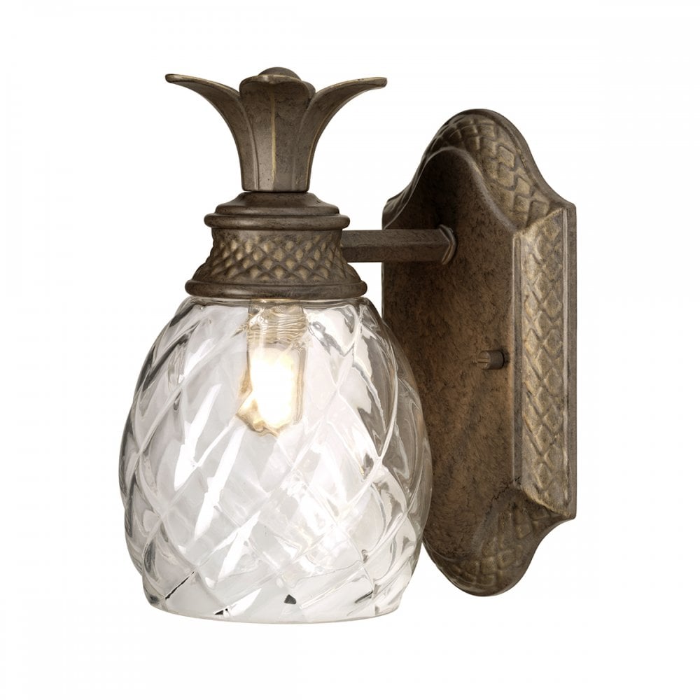 Plantation LED Bathroom Wall Light In Pearl Bronze Finish IP44 HK-PLANT-BATH-PZ