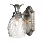 Plantation LED Bathroom Wall Light In Polished Antique Nickel IP44 HK-PLANT-BATH-PL