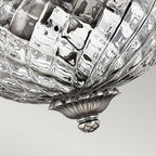 Plantation Decorative 2 Light Ceiling Flush Light In Antique Nickel Finish HK-PLANT-F-S-PL
