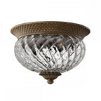 Plantation Decorative 2 Light Ceiling Flush Light In Pearl Bronze Finish HK-PLANT-F-S-PZ