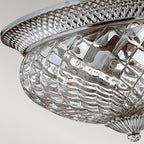 Plantation Decorative 3 Light Ceiling Flush Light In Antique Nickel Finish HK-PLANT-F-L-PL