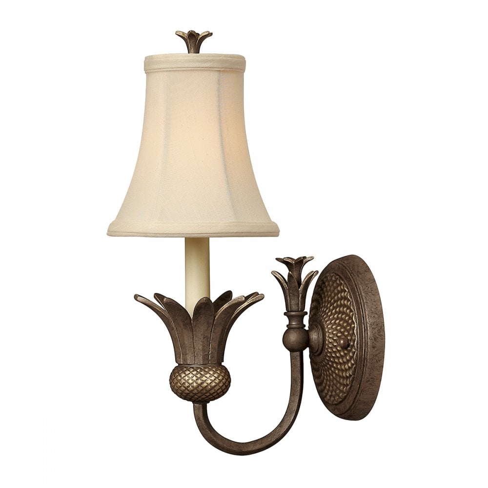 Plantation Decorative Wall Light In Pearl Bronze Finish With Shade HK-PLANT-1PZ