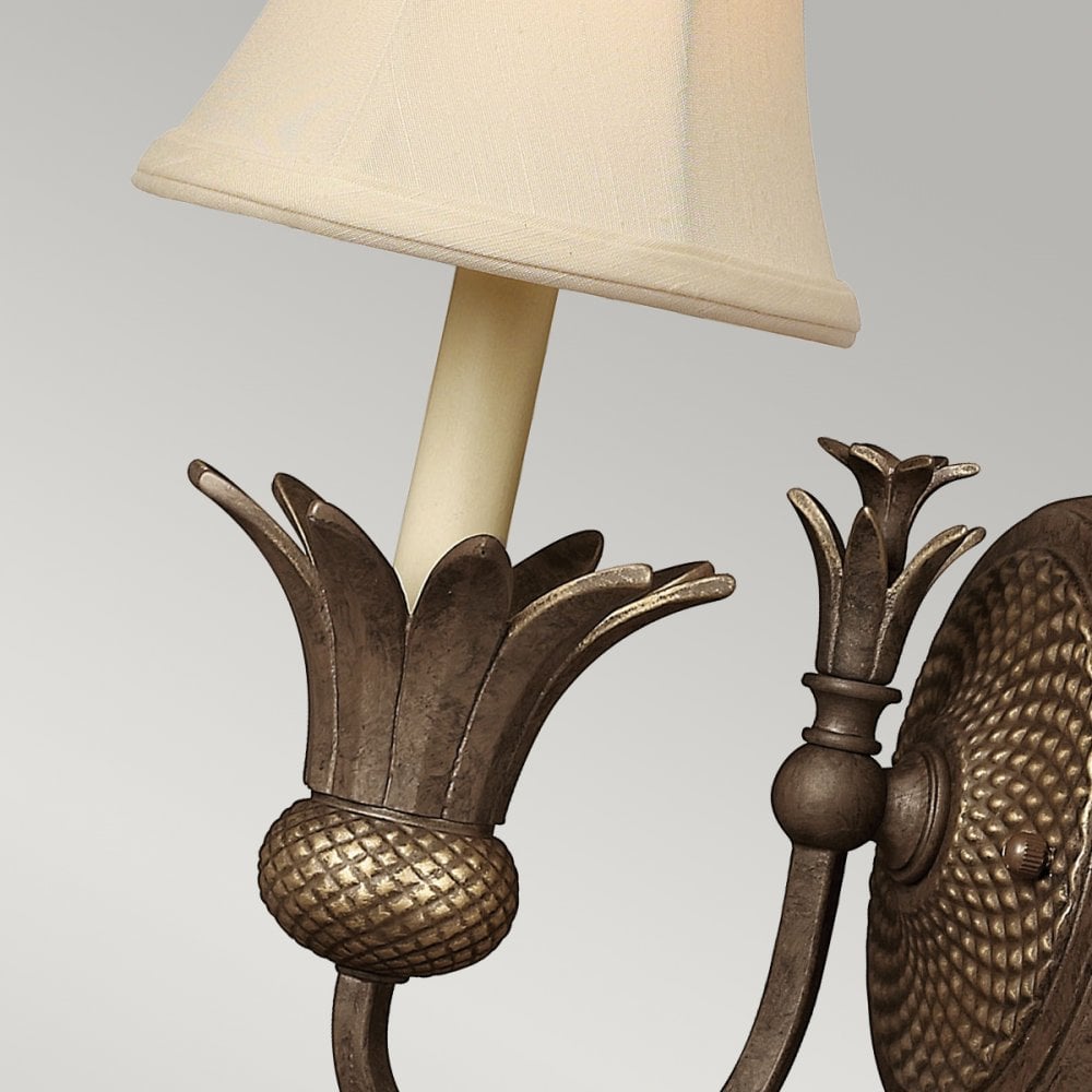 Plantation Decorative Wall Light In Pearl Bronze Finish With Shade HK-PLANT-1PZ