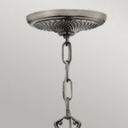 Plantation Decorative 4 Light Chandelier In Antique Nickel Finish With Shades HK-PLANT3-PL