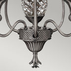 Plantation Decorative 4 Light Chandelier In Antique Nickel Finish With Shades HK-PLANT3-PL