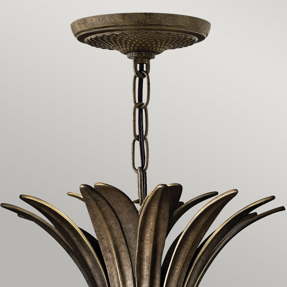 Plantation Decorative 4 Light Ceiling Pendant In Pearl Bronze Finish HK-PLANT4-P-PZ