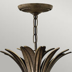 Plantation Decorative 4 Light Ceiling Pendant In Pearl Bronze Finish HK-PLANT4-P-PZ