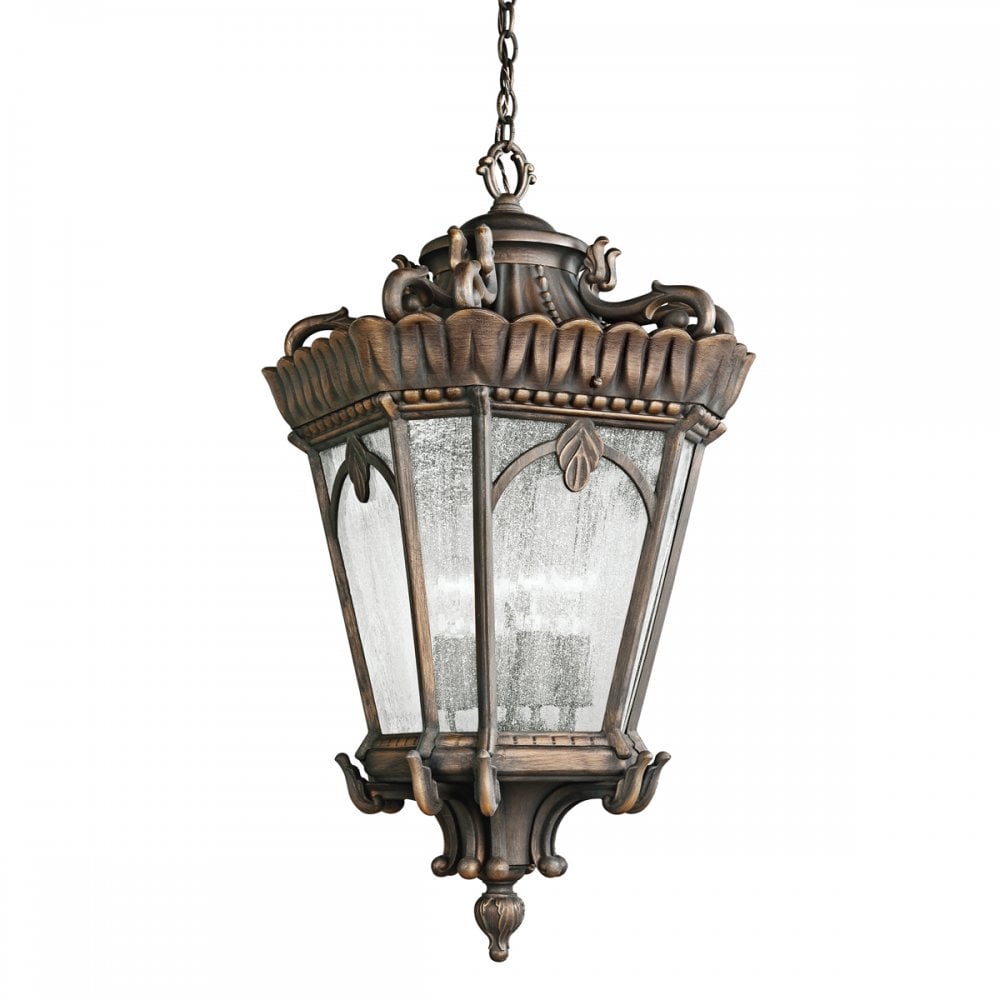 Tournai Outdoor Medium Ceiling Chain Lantern In Londonderry Finish KL-TOURNAI8-M