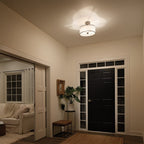 Lacey Double Mesh Shade Semi Flush Ceiling Light KL-LACEY-SF-MB