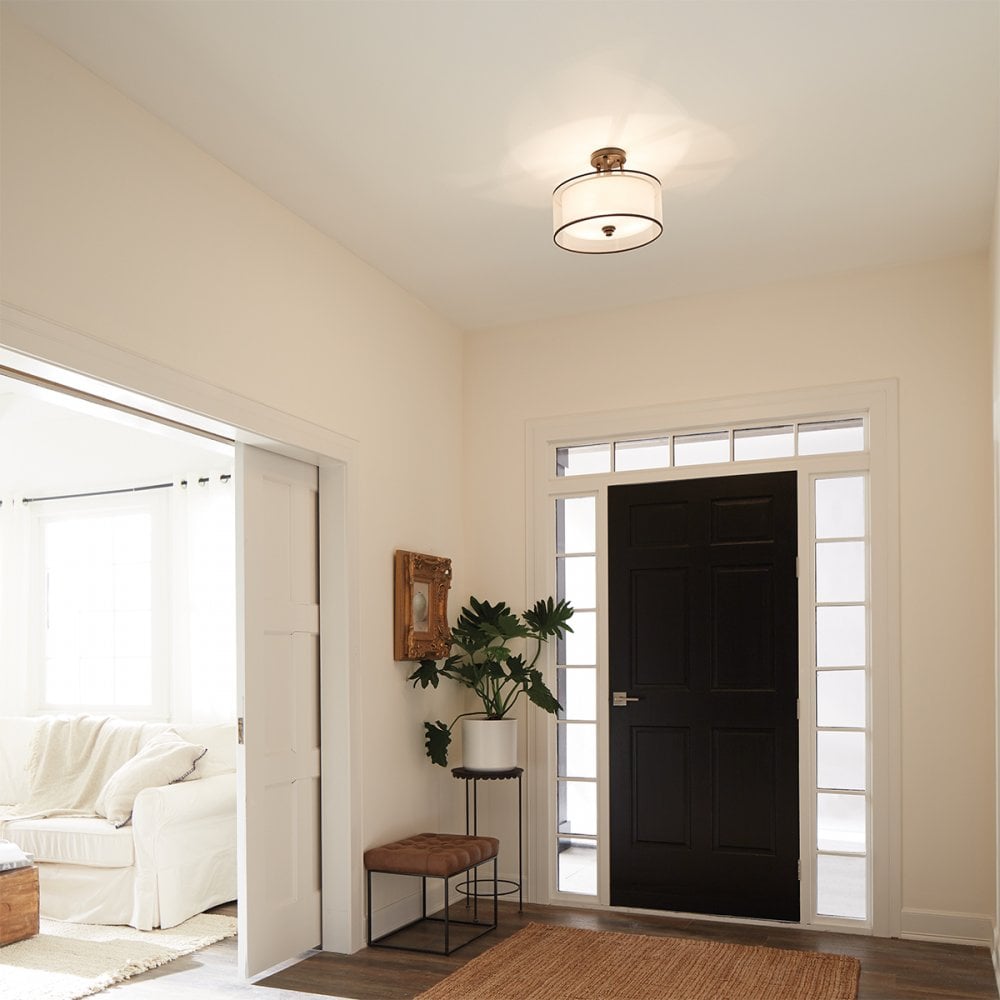 Lacey Double Mesh Shade Semi Flush Ceiling Light KL-LACEY-SF-MB