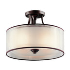 Lacey Double Mesh Shade Semi Flush Ceiling Light KL-LACEY-SF-MB
