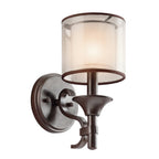 Lacey Bronze Wall Light with Double Mesh Shade KL-LACEY1-MB