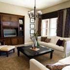 Lacey 5 Light Bronze Ceiling Light with Double Layer Shades KL-LACEY5-MB