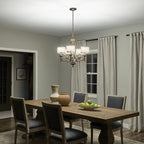 Lacey 5 Light Bronze Ceiling Light with Double Layer Shades KL-LACEY5-MB